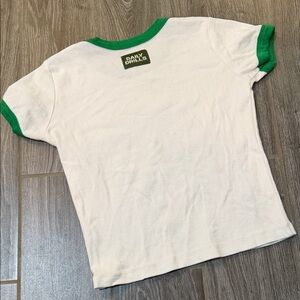 Daily Drills womens super soft stretch babydoll Tee kellyGreen Trim XS/S EUC